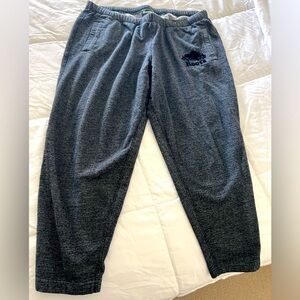 Roots Women’s relaxed cropped sweatpants, Black Pepper.